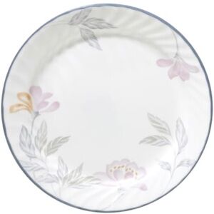 Corelle Impressions Pink Trio Dinner Plate 10 1/4 in Blue Rim Set of 4
